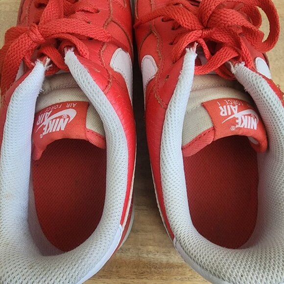 Nike Air Force 1 Low Team Orange White 896185-601 2017 Men's Size 9 - Picture 8 of 13